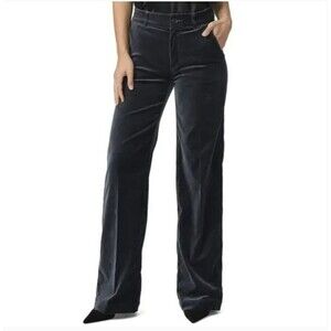 Paige Women's Pants Sasha with Trouser Pockets in Velvet Calico Blue size 33